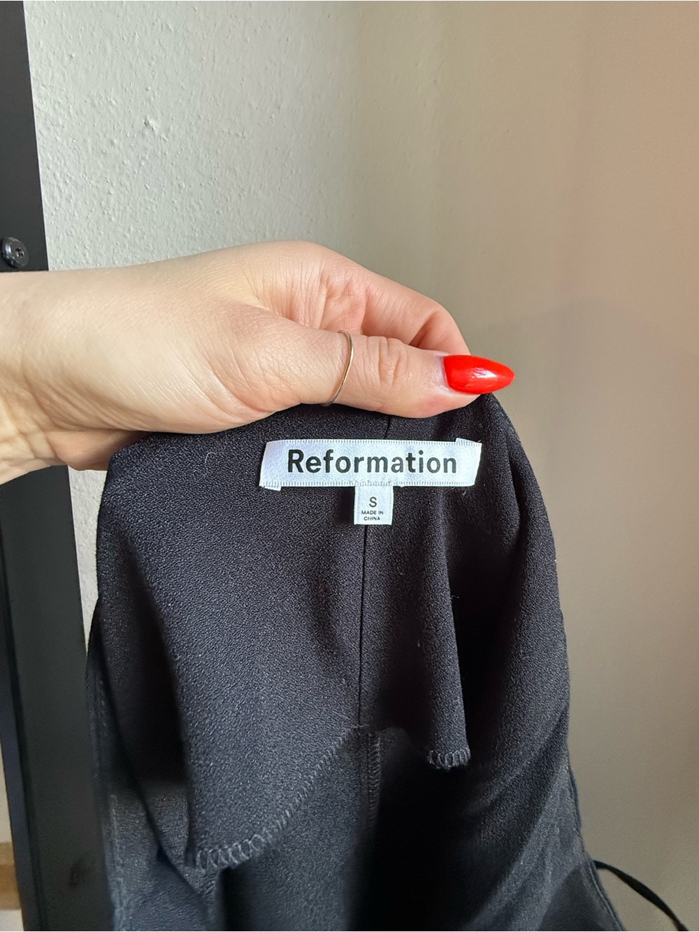 Reformation Black Slip Dress - Picture 2 of 4